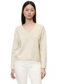 V-Neck-Feinstrick-Pullover