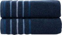 Home affaire Handtuch Set »Safien mit Streifenbordüre«, Set, 2 tlg., Frottier, Handtuch oder Badetuch Set, Premium 550gr/m², Bio-Baumwolle