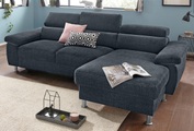 Nova Via Ecksofa, wahlweise mit Aqua Clean Stoff für leichte Reinigung mit Wasser und Bettfunktion
