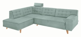 TOM TAILOR Ecksofa »NORDIC CHIC«, mit Ottomane, wahlweise mit Sitzvorzug, Füsse Buche natur