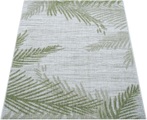Paco Home Teppich »Kuba 126«, rechteckig, 4 mm Höhe, Flachgewebe, Motiv Blätter, In- und Outdoor geeignet, Wohnzimmer