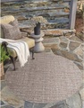 Carpet City Teppich »Santorini«, rund, 5 mm Höhe, 3D-Effekt, für Wohnzimmer, Flur, Küche, Wintergarten, Balkon, Wetterfest & UV-beständig
