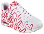 Skechers Uno Spread the Love Damen Sneaker Weiss