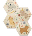 Wall-Art, Wall-Art Mehrteilige Bilder »Katzengeburtstag Kinderzimmer« (Set)