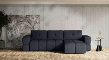 andas Ecksofa »EJSTRUP moderne, aufwändige Steppung, auch in Bouclé L-Form«, verwandelbar in Schlafsofa, incl. Bettfunktion, B/T/H: 362/186/92 cm