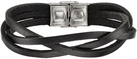 Bruno Banani, Bruno Banani Lederarmband »Schmuck Geschenk Armband, B4102B/20/00/BL, B4102B/20/00/BR«