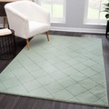 Carpet City Hochflor-Teppich »Moment«, rechteckig, 31 mm Höhe, Modern Einfarbig, 3D-Raute-Optik, Wohnzimmer