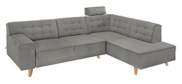 TOM TAILOR Ecksofa »NORDIC CHIC«, mit Ottomane, wahlweise mit Sitzvorzug, Füsse Buche natur