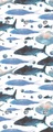 QUEENCE Handtuchhalter »Fische«, Wandgarderobe mit 6 Haken, 50 x 125 cm