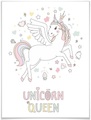Wall-Art, Wall-Art Poster »Magisches Einhorn mit Krone«, Kinder, (1 St.)
