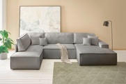 andas Wohnlandschaft »FINNLEY«, mit Bett-Funktion (Liegefläche 194/139 cm, mit 4 losen Rückenkissen