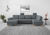 sit&more Wohnlandschaft, wahlweise mit Bettfunktion, Bettkasten, Sitztiefenverstellung
