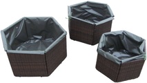 MERXX Eckbank »Rattan«, Polyrattan, 100x148x91 cm, braun, Inkl. Auflagen