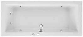 OTTOFOND Whirlpool-Badewanne »Cubic«, (Komplett-Set, 1 tlg.), Typ 1, chrom