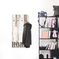 Artland Garderobe »Home«, platzsparende Wandgarderobe aus Holz mit 6 Haken, geeignet für kleinen, schmalen Flur, Flurgarderobe