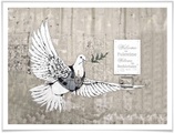 Wall-Art Poster »Banksy Die Friedenstaube Graffiti«, Graffiti, (1 St.)