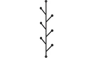 Home - Wand-Garderobe Ponpon - Schwarz