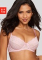 LASCANA Bügel-BH »Cara«, mit femininer Spitze, anteilig aus recyceltem Material, Dessous