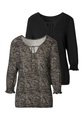LASCANA 3/4-Arm-Shirt, (2er-Pack), mit Bändchen zum schnüren