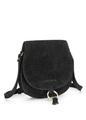LASCANA Umhängetasche, Handtasche aus Leder mit goldfarbenem Zierring