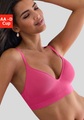 LASCANA Push-up-BH, ohne Bügel aus weicher Baumwollqualität, Basic Dessous