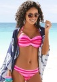 Buffalo Bügel-Bandeau-Bikini, In Batik-Optik und Häkelkante