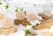Holz Jojo Set personalisiert mit Gravur - 12 Stk.