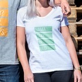 Frauen T-Shirt Weiss Rückseite S zur Kommunion