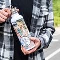 smartphoto, Personalisierte Trinkflasche mit Bambusdeckel (750 ml, Weiss) zu Weihnachten