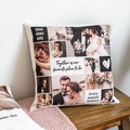 Fotokissen personalisiert (40x40 cm, doppelseitig bedruckt, Polyleinen, inkl. Füllung) für den Mann oder Freund