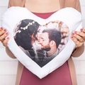 smartphoto, Herzkissen mit Foto personalisiert (1-seitig bedruckt, Polyester, inkl. Füllung)