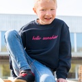 Pullover bestickt für Kinder Marineblau 12 bis 14 Jahre