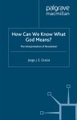How Can We Know What God Means