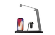 undefined, 4smarts Inductive Charging Station with LED Lamp TwinDock Wireless Freistehend Grau