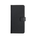 XQISIT - iPhone 13 Antibakterielle Slim Wallet Case Leder Tasche - Schwarz