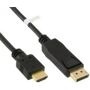 InLine DisplayPort zu HDMI Konverter Kabel 2m - schwarz