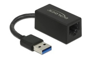 DeLOCK Adapter SuperSpeed USB (USB 3.2 Gen 1) mit USB Typ-A Stecker > Gigabit LAN 10/100/1000 Mbps kompakt schwarz