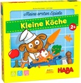 undefined, Meine ersten Spiele - Kleine Köche (Kinderspiel) - 1 Spiel-Kochtopf mit Deckel (3-teilig), 1 Kochlöffel, 10 Gemüsestücke aus Holz (5 verschiedene Paare), 10 Gemüseplättchen, 1 Teller, 1 Symbolwürfel, 1 Spielanleitung.