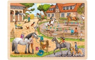 Goki Einlegepuzzle Reiterhof 96 Teile -