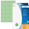 HERMA Vielzwecketiketten/Farbpunkte Ø 8 mm rund grün Papier matt Handbeschriftung 5632 St.