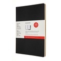 Moleskine Cahier Studien - Notizheft A4, 2er Set, Liniert, Kartoneinband, Schwarz, Packpapierbraun