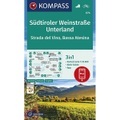 KOMPASS Wanderkarte Südtiroler Weinstraße, Unterland, Strada del Vino, Bassa Atesina