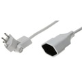 Clip-Clap Verlängerungskabel, Winkelstecker (klappbar), 3 Meter weiss