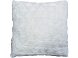 CONFORAMA, Kissen COOLE Künstliches Fell Weiss Polyester 45 x 45 cm