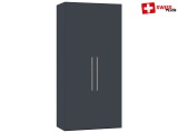 Schrank GLARIS 2 Schwingtüren grau