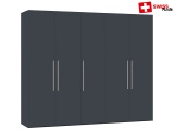 Schrank OBWALD 5 Schwingtüren grau