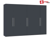 Schrank THALWIL 6 Schwingtüren grau