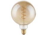 GLOBO DUBAN LED Leuchtmittel messing, Glas amber, E27 Edison LED Filament, GLOBE,, D:1