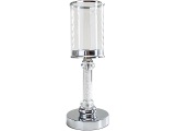 Windlicht PEYTON Ø13x43cm Glas durchsichtig, silber