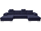 Ecksofa CUBA Stoff dunkelblau